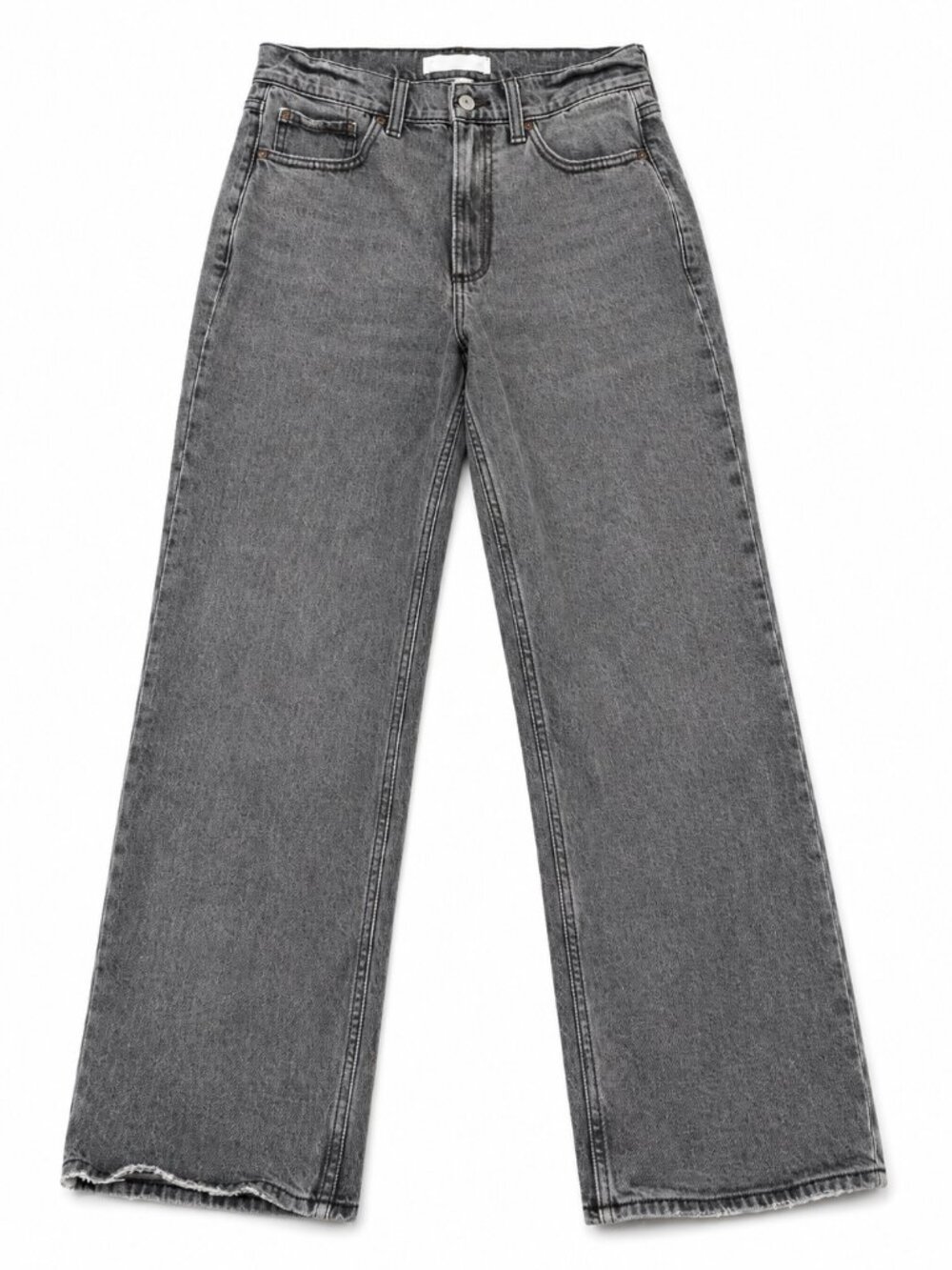 Abercrombie Curve Love Baggy Jeans Women's 26 Low Rise Gray Wide Leg Denim